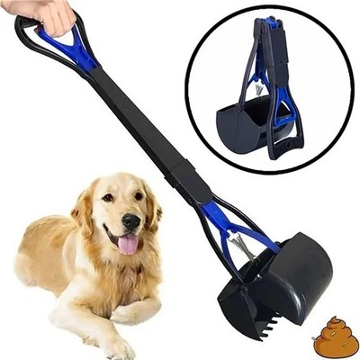 Long Handle Dog Pet Waste Pickup Poop Scooper Poo Scoop Remover Picker Jaw Tool