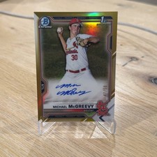 2021 Bowman Chrome Michael McGreevy 1st Gold Refractor Auto /50 #CDA-MMCG