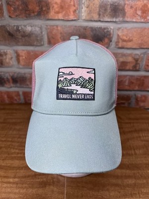 Forclaz Travel Never Ends Mountain Logo Hiking Camping SnapBack Hat