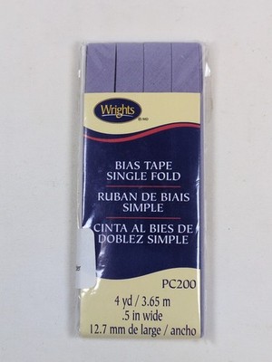 Wrights Bias Tape Single Fold 4yd x 0.5'' - Lavender - 117-200-051