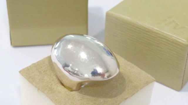 STATEMENT Large Domed Sterling Silver Ring Electr… - image 1