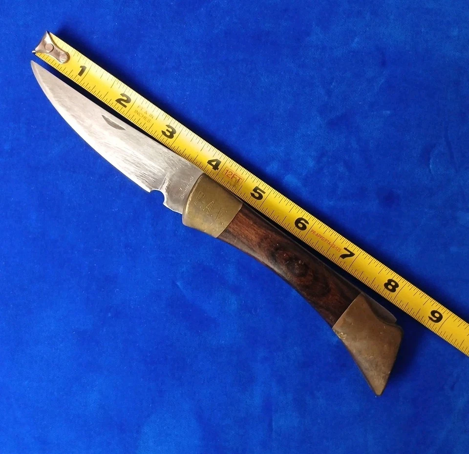 Navaja de Bolsillo Plegable Browning EE. UU. Mango de Madera Grande De Colección Años 80 Foto 4 de 4