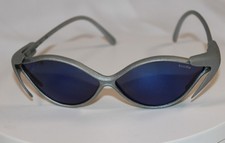 Vintage Bolle France Mad Bat 719 Polarized grey Plastic Sunglasses