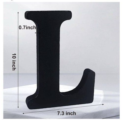 Letras rústicas de madera negra de 6 pulgadas letras de madera sin terminar para decoración de pared... - Imagen 4 de 5