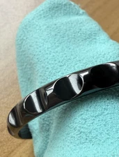 Tiffany & Co Black Titanium Paloma Picasso Groove Surfer Cuff Bracelet Unisex 6”