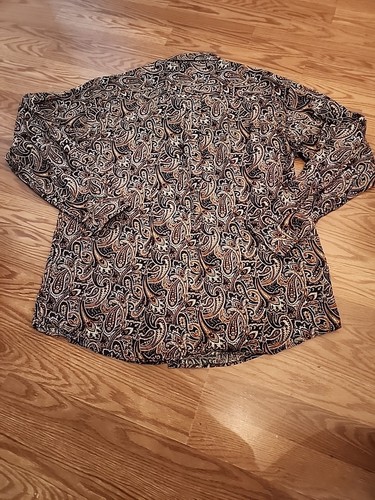 Cinch Mens XL Floral Paisley Dress Shirt Multicolored Western Long Sleeve Button - Picture 2 of 7
