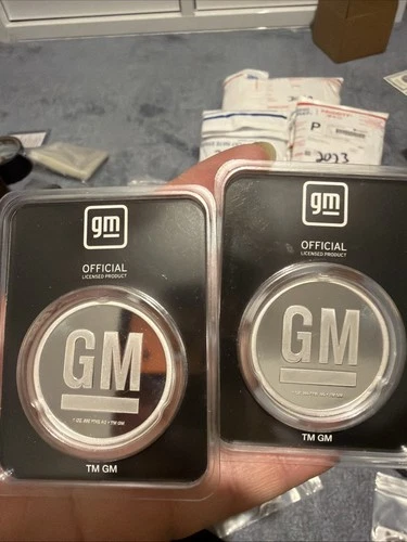 Lot Of 2x GM General Motors - Silver Round - 1 Troy oz - .999 Fine Silver In TEP