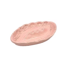 Pink Ceramic Speckled Gold Dust Retro Large 3 Slot MCM Ashtray Japan 