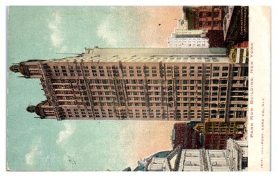 Postcard: 1917, RISCH 25 PARK ROW BUILDING, NEW YORK COPYRIGHT, A.LOEF