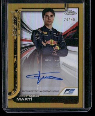2025 Topps Chrome F1 #CAC-MAR Josep María Martí Auto Gold Refractor #/50