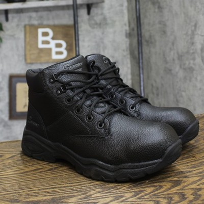 s Sport By Skechers Mens Elton Steel Toe Leather Work Boots 88421397 Black  12