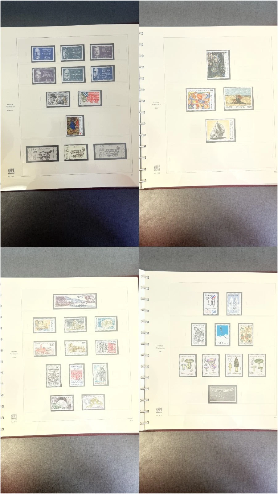 Album SAFE F4 Timbres France avec des Pages Documentaires