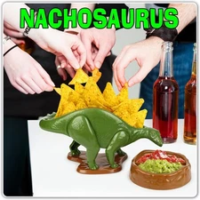 Funwares Original Nachosaurus Snack and Dip Set, Dinosaur Nacho 