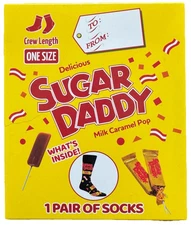 Sockopath Sugar Daddy -Novelty Sock - Crew Length - Adult Fits Most Adults