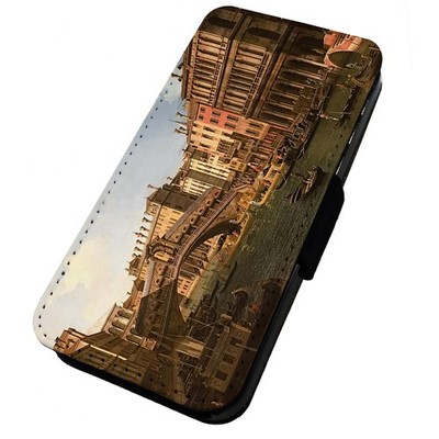 Bedruckte Flip Handyhülle iPhone, Samsung & Huawei Rialtobrücke Canaletto