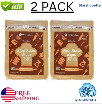 2 PACK - Member s Mark Light Brown Sugar 7 lbs (Total 14 lbs)