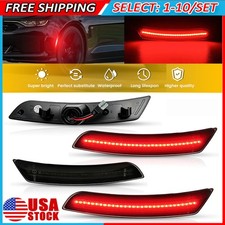 4-40x Smoked Led Side Marker Lights Red For Chevy Camaro 2016-2023 Lt Ss 2door