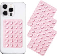 3 Pack Silicone Suction Phone Case Mount, Non Slip Sticky Phone Grip for CellPho