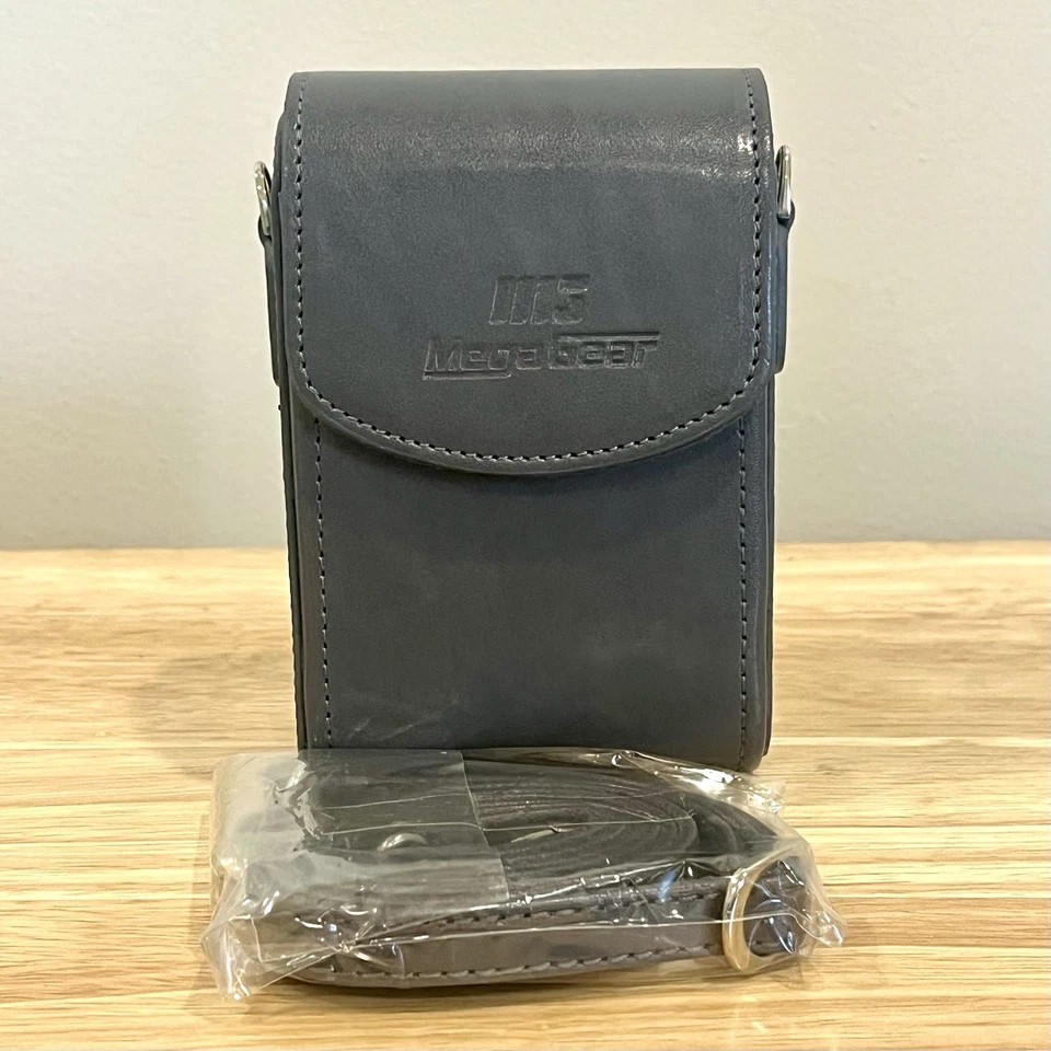 Estuche de cuero para cámara Canon PowerShot G7 X Mark III, G7 X Mark II, G7 X correa gris Foto 2 de 4