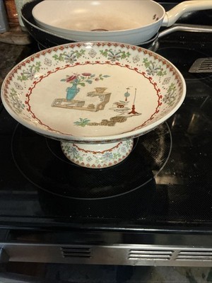 Antique Spode Copeland Footed Plate Pedestal Dish Compote. 8.5  x 4.5 
