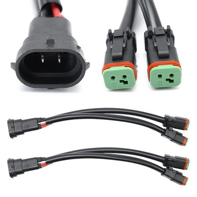 Y Stecker DT Splitter Adapter für LED Arbeitslichtleiste Stromanschluss Lichter