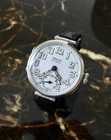 ANTIQUE 1916-18 EUROPEAN MILITARY ROLEX OFFICERS SILVER TRENCH WATCH SWIVEL LUGS