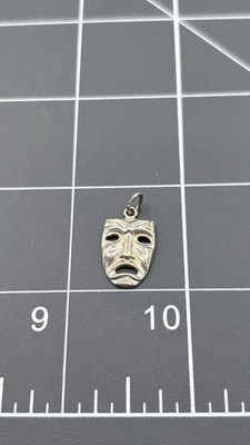 Vintage Sterling Silver 925 Greek Tragedy Theater Mask Charm