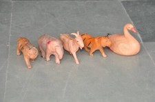 5 Pc Vintage Fine Different Animals Celluloid Figurine/Toy , Japan