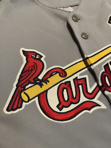 Vintage Majestic MLB St. Louis Cardinals Scott Rolen #27 Jersey Large Gray Sewn - Picture 15 of 17