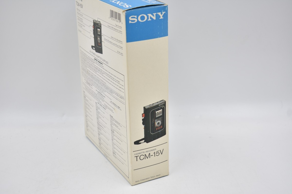 SONY TCM-15V V•O•R Cassette Recorder w/Original Box For Parts/Not