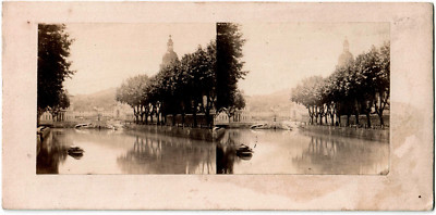 Annecy.Savoie.Le Lac.Stereoview-Album.Stereo-Album 8,5x17,5cm.Vintag