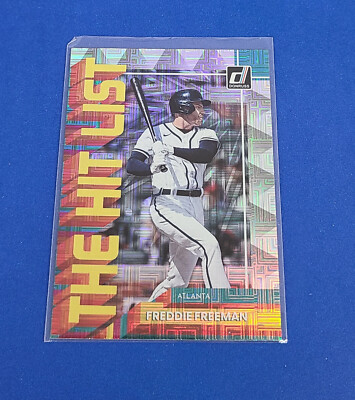 2022 PANINI DONRUSS FREDDIE FREEMAN THE HIT LIST VECTOR PARALLEL #THL-7 BRAVES m