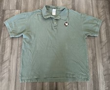 VINTAGE Looney Tunes Shirt Mens XL Green Tazmanian Devil Collared Polo Golf 10