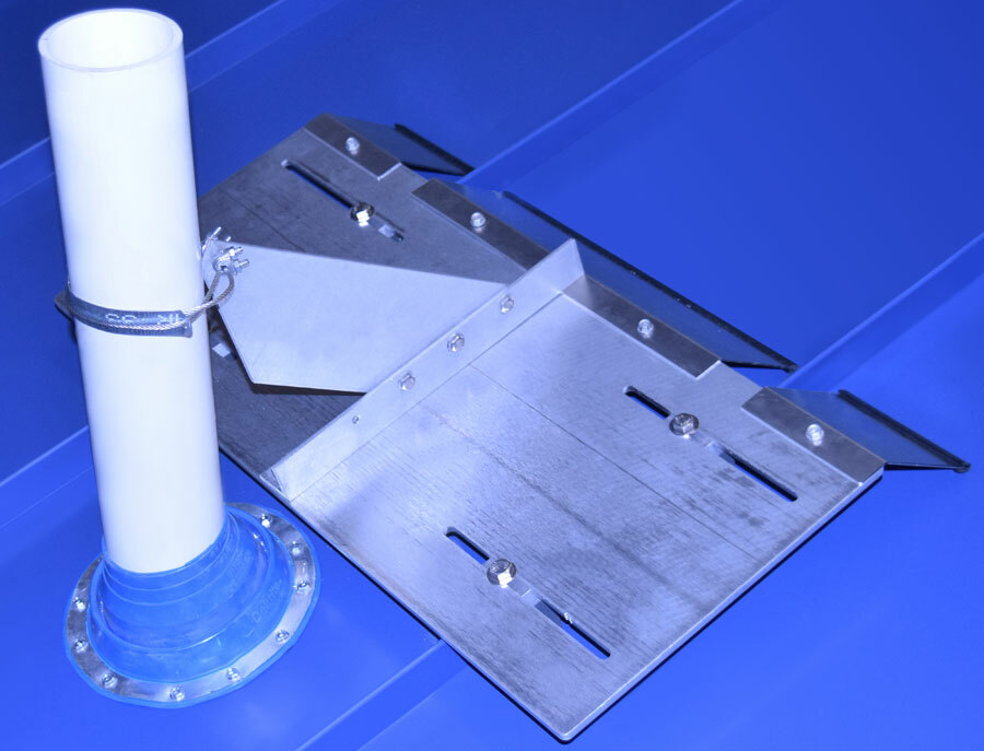 VentSaver EZ Standing Seam Snow Guards for Stack Vent Pipes and Chimneys