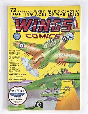 Jerry Iger's Classic Wings Comics #1 * VF 8.0 * Free ship on 2 items!