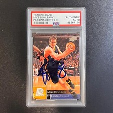 2009-10 Upper Deck #69 Mike Dunleavy Signed Card AUTO PSA/DNA Slabbed Pacers