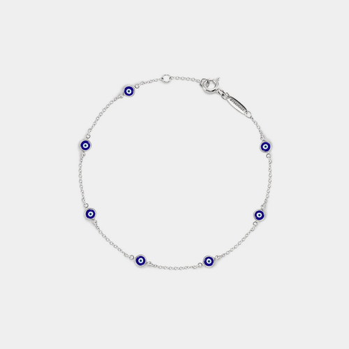 Türkischer Nazar Blauer Böser Blick Bettelarmband in 925 Sterling Silber - Bild 3 von 10