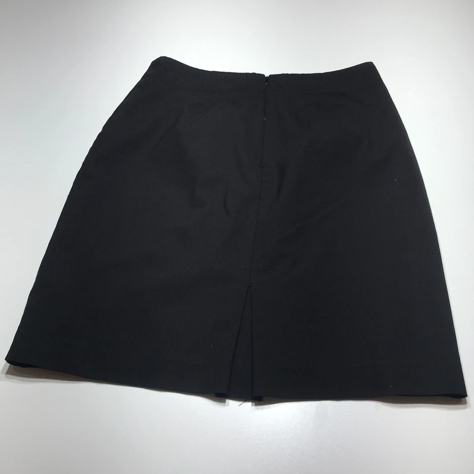 Falda Banana Republic Mujer Talla 10 Negra Recta Lápiz Mezcla Lana Completamente Forrada Foto 2 de 4