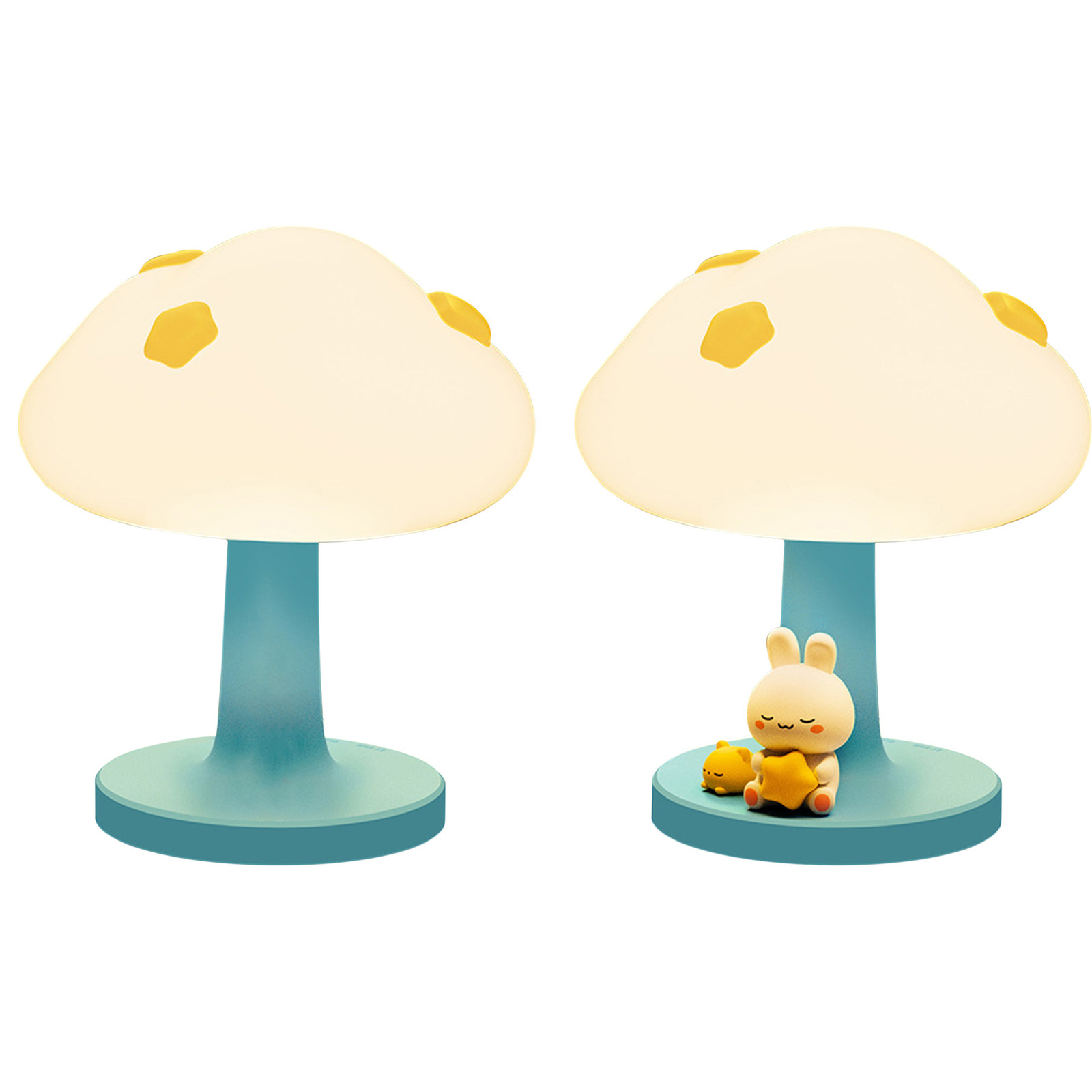 Cloud Silicone Night Light with Warm Amber LED for Nursery  -image