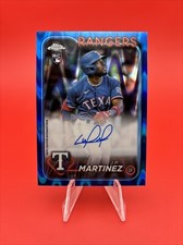 2024 TOPPS CHROME J.P. MARTINEZ ROOKIE ON-CARD AUTO BLUE REFRACTOR SP #/150