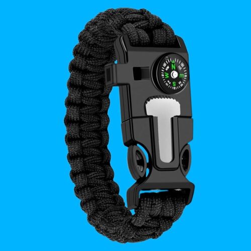 High Grade Waterproof Outdoor Paracord Survival emergency Bracelet Practical US