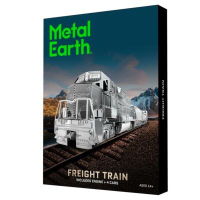 Fascinations Metal Earth Freight Train Gift Box Set 3D Laser Cut Steel Model Kit