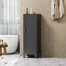 Kitchen Pantry Storage Cabinet, Lockable Metal Cabinet with Shelves for Garage 