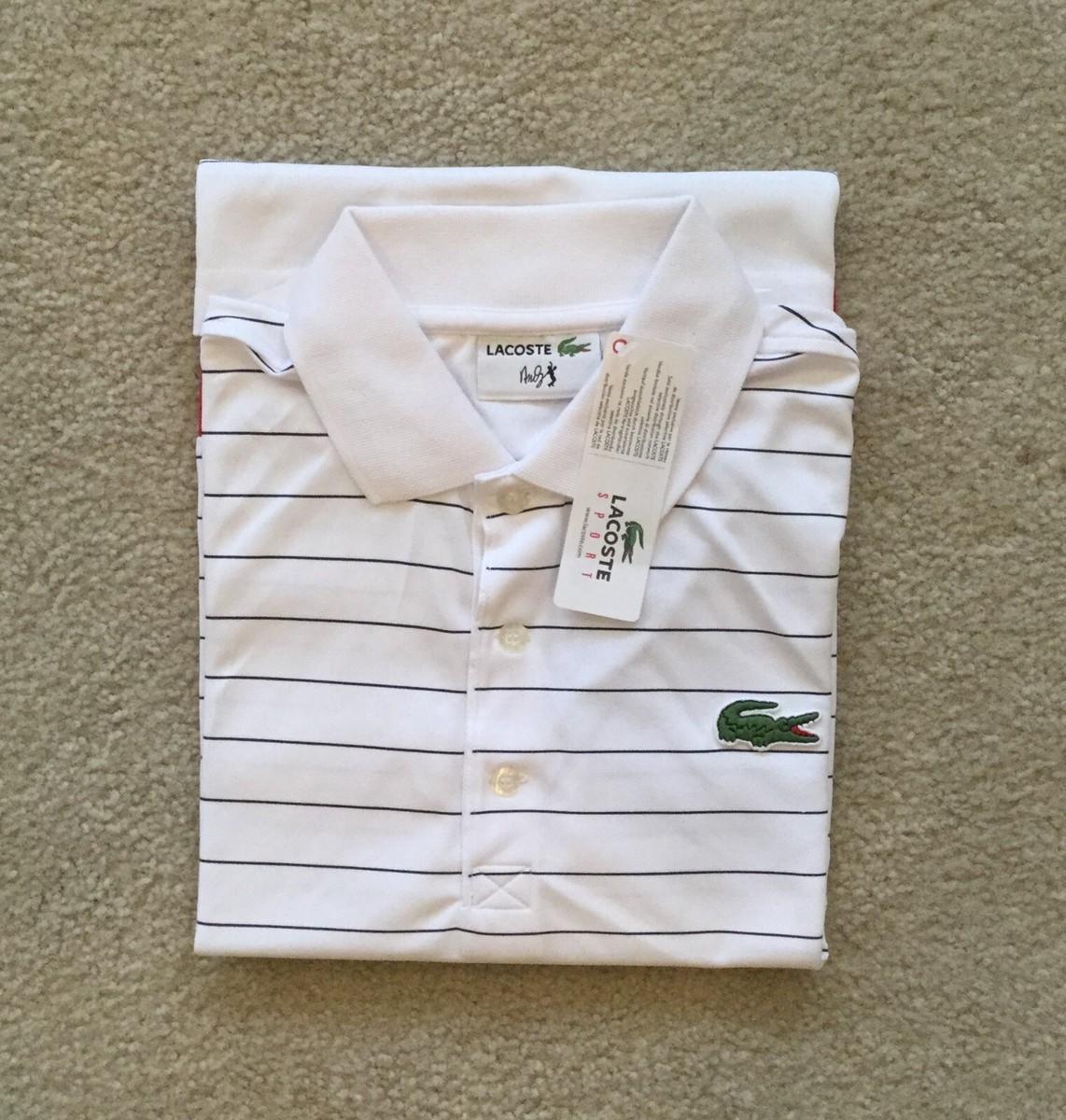 【LACOSTE SPORTS】 GAME WEAR RODDICK NWT Lacoste Sport Mens Short Andy Roddick' Golf/Tennis Polos