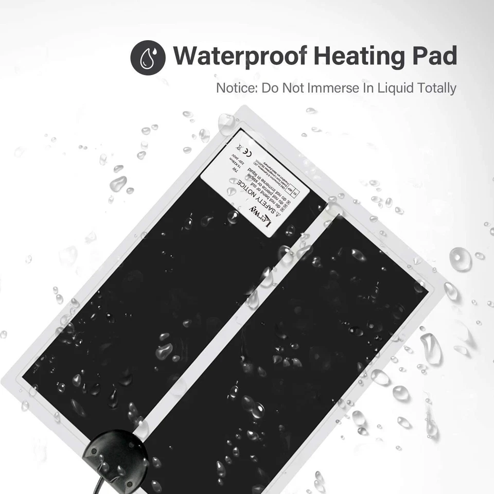 2pcs Tappetino Riscaldante LERWAY per Rettili Terrario Tappetino Riscaldante 14w - Immagine 2 di 4