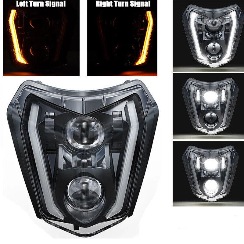 Faro LED con intermitente para KTM 250 XC-W 300 EXC 350 EXCF 450 EXC EXC-F Foto 4 de 4