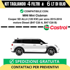 Tagliando per MINI Mini Clubman Cooper SD ALL4 120 kw - 6 Lt di Castrol + 4 F...