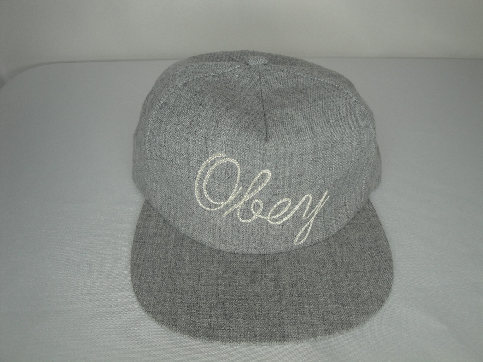 OBEY Mens Script Logo Hat Adjustable Strapback GR… - image 2