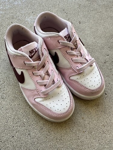 Nike Dunk Halbschuh Kinder Größe 9C Pink Foam Rot Weiß - Bild 1 von 8