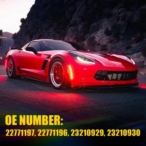 For 2014-2019 Chevy Corvette C7 LED Front Rear Side Marker Lights Clear Lens 4PC - Picture 5 of 12